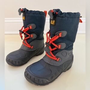Jack Wolfskin Kids' Dark Blue and Red Snow Boots